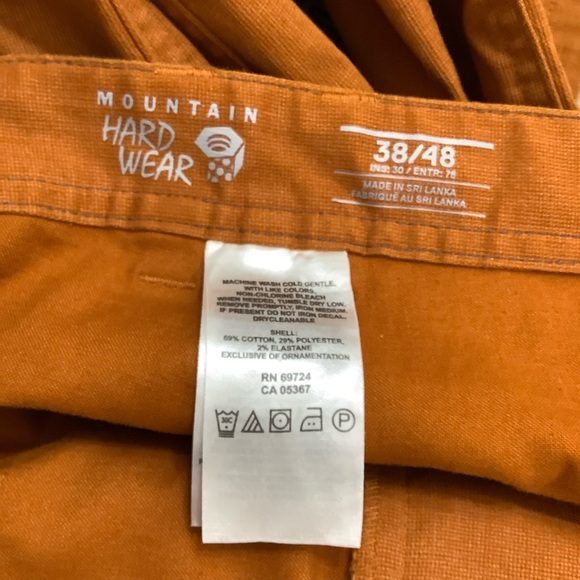 Mountain Hardwear Orange Outdoor Hiking Fishing Pants - Picture 6 of 7